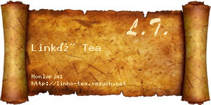 Linkó Tea névjegykártya